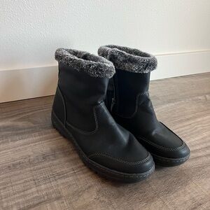 Women's Black Faux Fur-Lined Boots